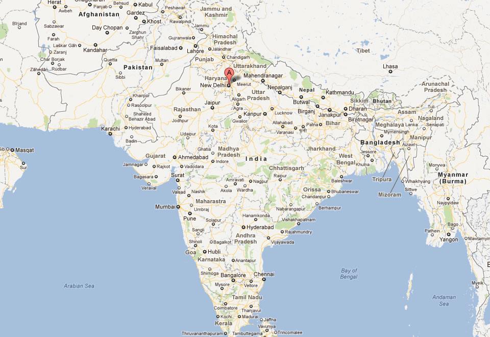 map of delhi india